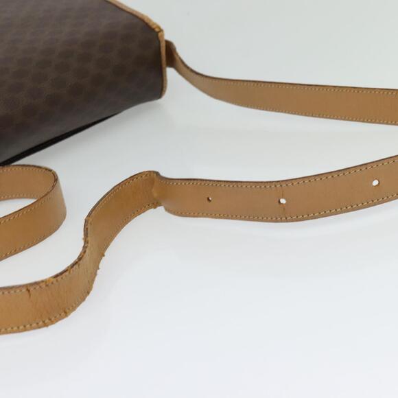 CELINE Macadam Canvas Shoulder Bag Pvc Leather Brown Gold - Picture 7 of 12